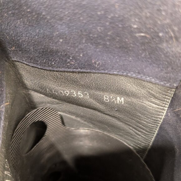 Stuart Weitzman  Navy & Black Over the Knee Suede Sock Boots - Picture 6 of 8